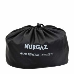 Nurgaz Krom Tencere Tava Seti
