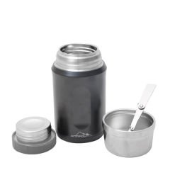 Campout Çift Katmanlı Yemek Termosu 600ml - Siyah