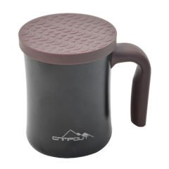 Campout Çift Katmanlı Termos Kupa 350ml - Siyah