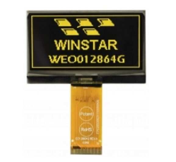 WEO012864GLPP3N00000 - 	OLED COG 128X64 YELLOW 2.4''