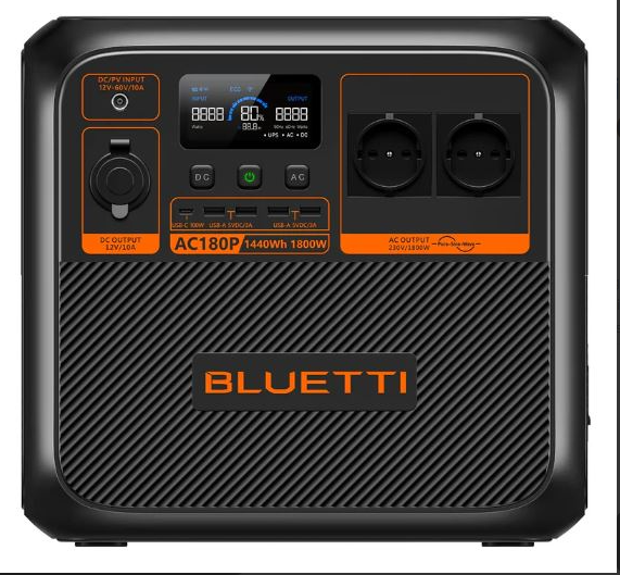 Bluetti AC180P Taşınabilir Güç Kaynağı │ 1440Wh Kapasite - 1800W İnverter Çıkışı