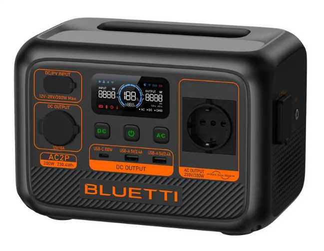 Bluetti AC2P Taşınabilir Güç Kaynağı │ 230,4Wh Kapasite - 300W İnverter Çıkışı