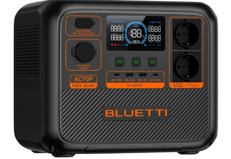 Bluetti AC70P Taşınabilir Güç Kaynağı │ 864Wh Kapasite - 1000W İnverter Çıkışı