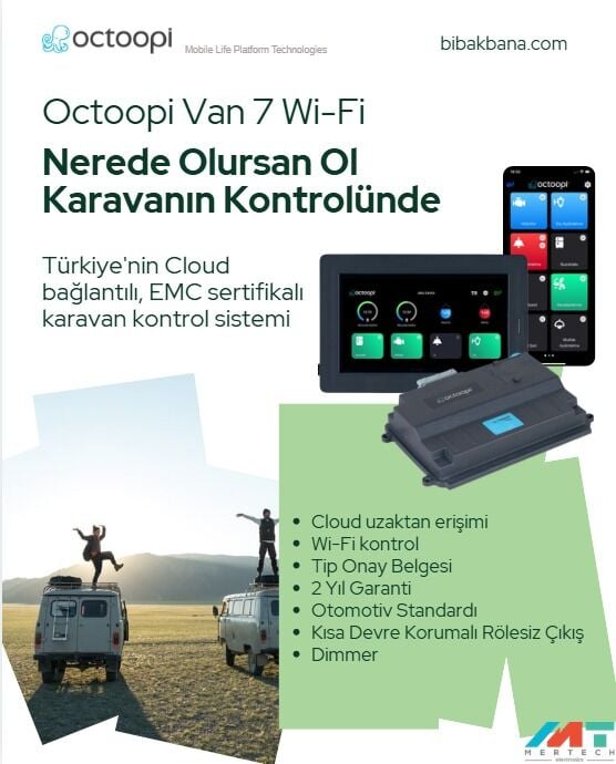 OCTOOPİ VAN 7 Wi-Fi Akıllı Karavan Otomasyon Sistemi